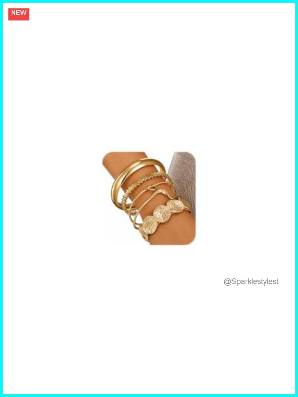 5Pc Chunky Stackable Cuff Bangle Bracelet Set
